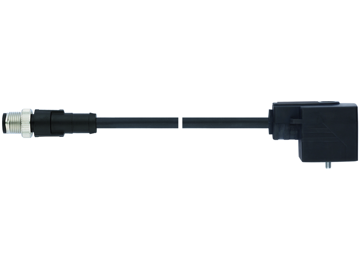 UNITRONIC SENSOR Valve-M12 3P PUR 0,3m - Typ A (18 mm) - M12 1 LED