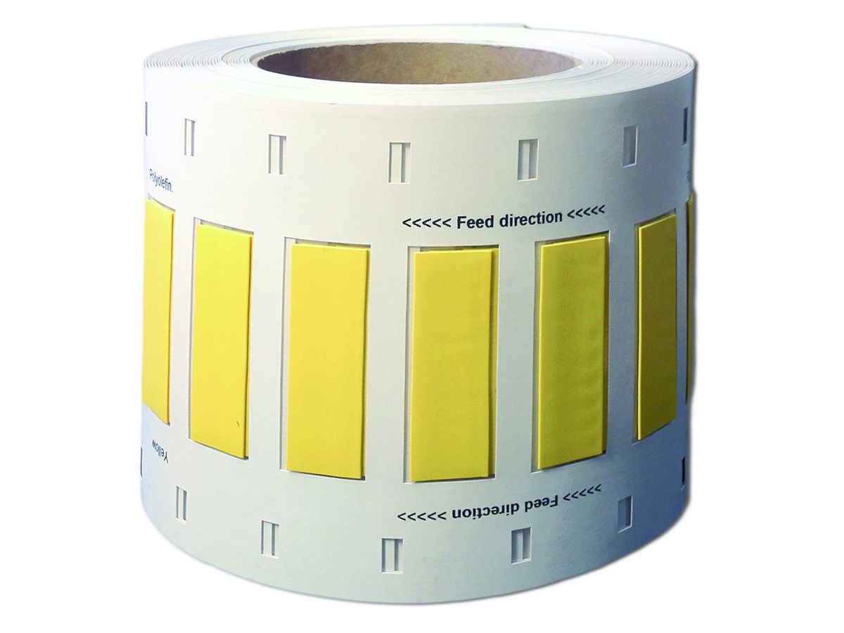 Schrumpfschlauch Markierung  6.4/2.0 (1) - gelb, Rolle à 1000Stk, 50mm