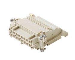 Inserts femelles 16P+T gauche 16A/400V - avec bornier, raccordement par vis