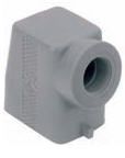 Capots haut profil 2 pivots, plastique - sortie latérale,M32, 44x27mm