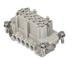 Inserts femelles 10 pôles+terre 16A/500V - à visser
