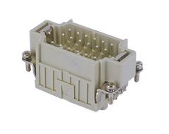 Inserts mâles  18pôles 10A/400V - par lame de pression