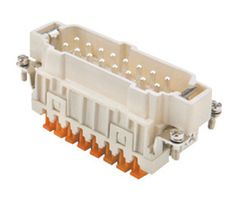 Inserts mâles 16 pôles 16A/500V - par lame de pression