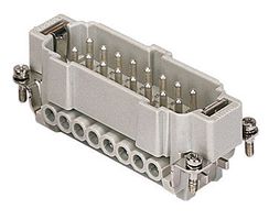 Inserts mâles 16 pôles 16A/500V - à visser / numéros 17-32
