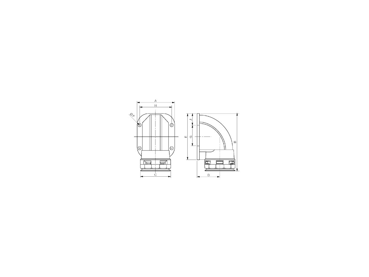 Vollprotec 90° NEC M32-29 UL - schwarz, VE 20Stk