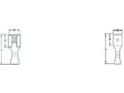 Clip femelle 0,34-1,0mm² Cu nu - 2,8x0,5 (22-18AWG)