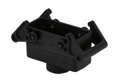 Capots avec 2 levies sortie latérale - M32, 77x27mm, noir LS