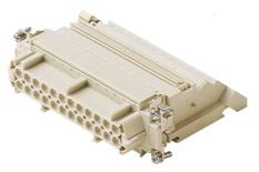 Inserts femelles 24P+T gauche 16A/400V - avec bornier, raccordement par vis