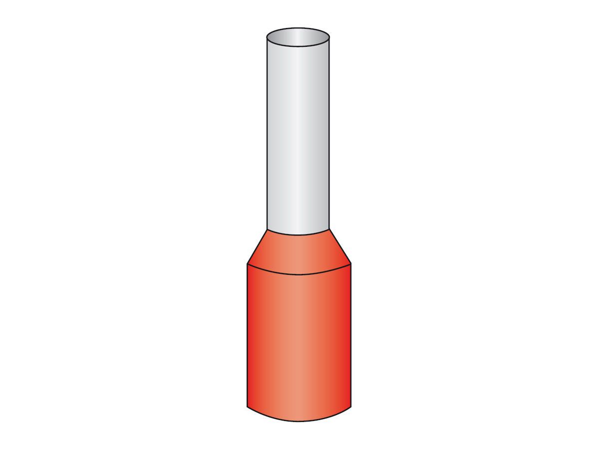 Aderendhülsen 1,50mm²/8 mm rot - Rolle à 4000 Stk. für Multinormlitzen