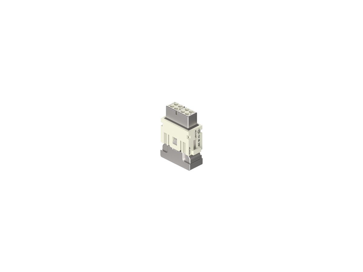 MIXO Buchseneinsatz 1ME,8P+GND, 10A, 50V - Crimp, Megabit