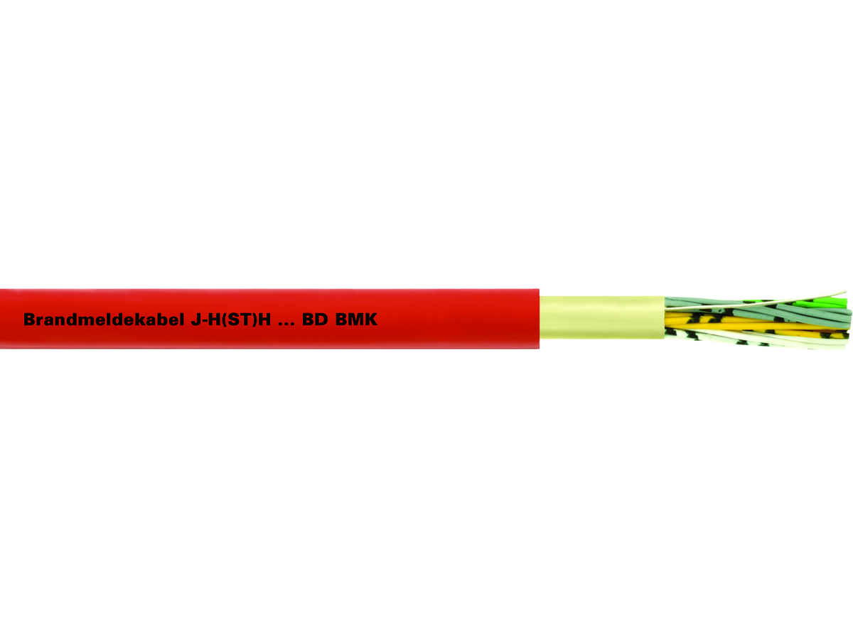 J-H(ST)H...BD 2x2x 0,80mm - câble d'alarme incendie rouge (RAL 3000)