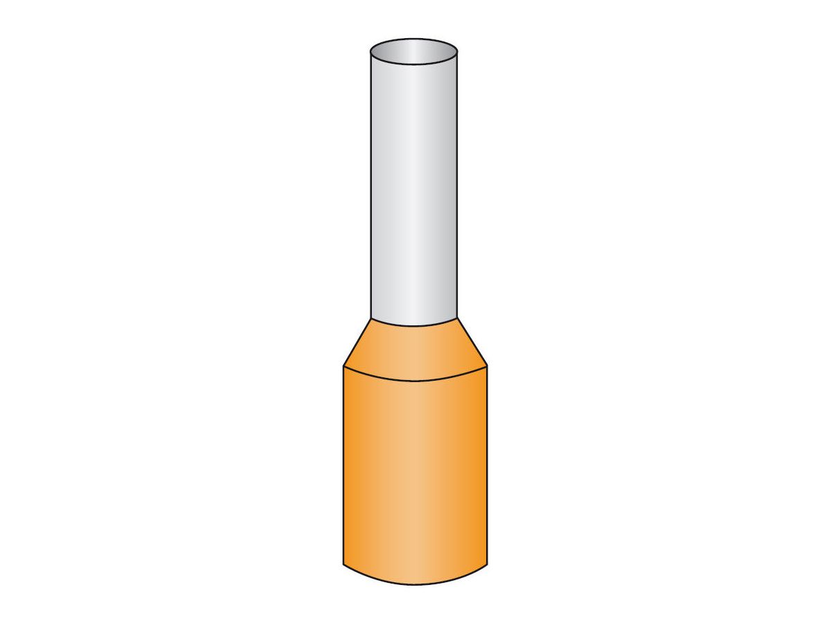 Embouts de fils 0.50 mm² orange 8mm