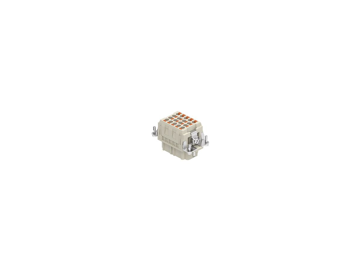 Buchseneinsatz, 18P+PE 16A, 500V, 57x27