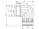 Vollprotec 90° NEC M25-23 UL - noir, UE 30pcs