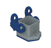 Embases encastrées avec 1 leviers - plastique, 21x21mm "Hygienic"