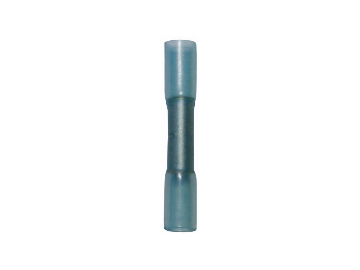 STOSSVERBINDER BLAU MIT SCHRUMPFSCHLAUCH