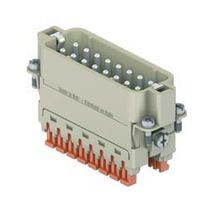 Inserts mâles 16 pôles 16A/250V - par lame de pression, Num.17-32