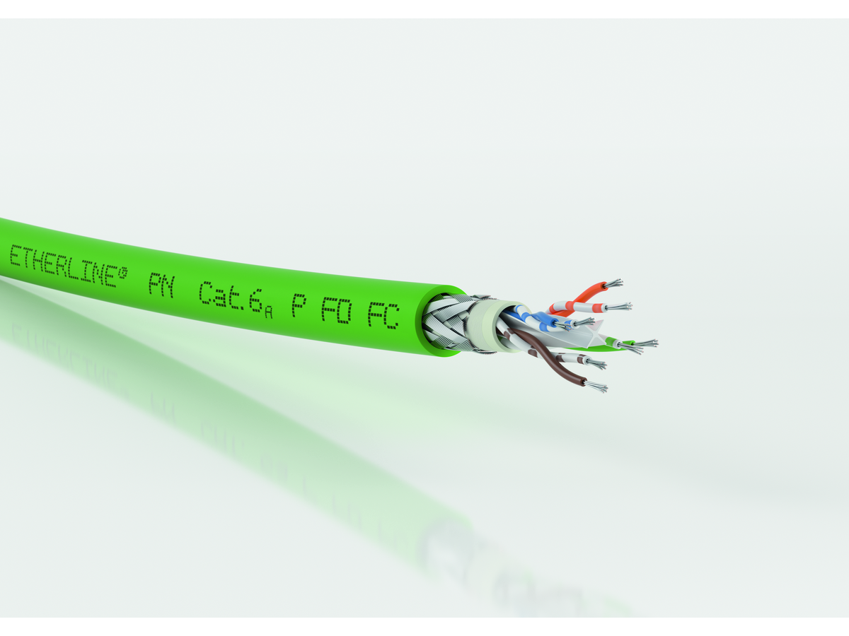 ETHERLINE PN Cat. 6A PUR FD FastConnect - 4x2x AWG24/7 halogen-free UL/CSA Typ CMX