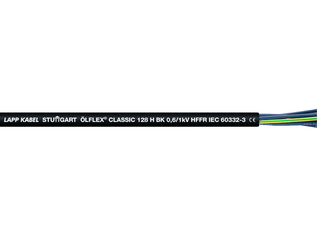 ÖLFLEX CLASSIC 128 H BK 0,6/1 KV 7G1,5 - halogen-free, Eca