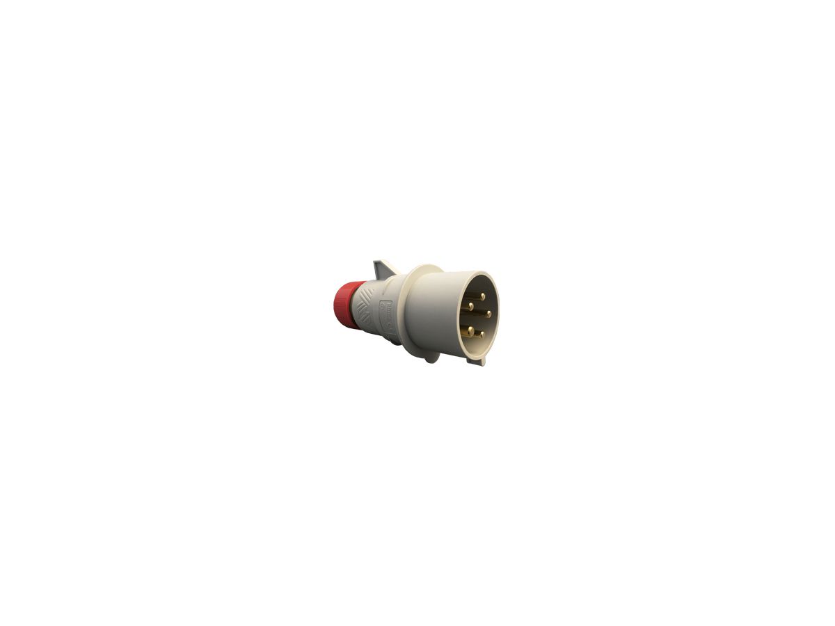 CEE Stecker 3P+N+E 32A/400V rot