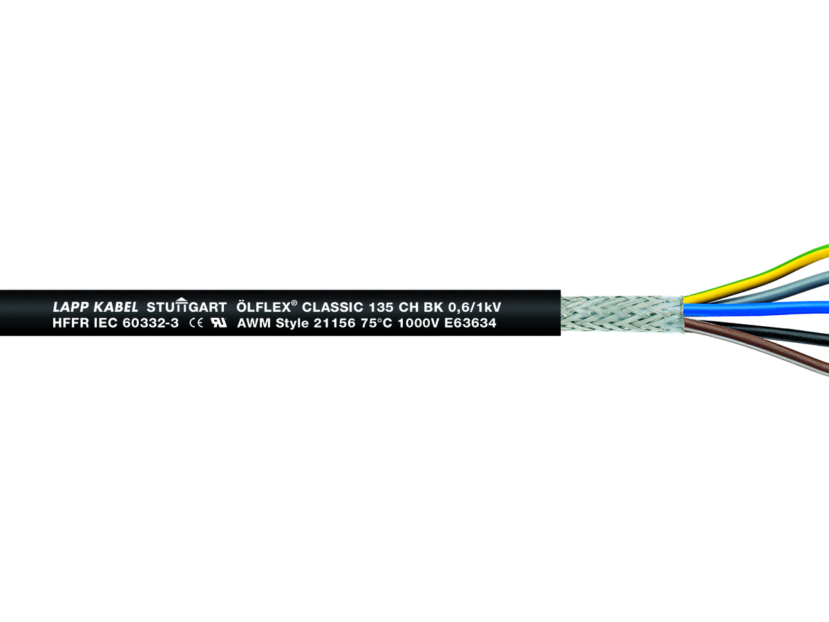ÖLFLEX 135 CH BK 0.6/1kV Dca