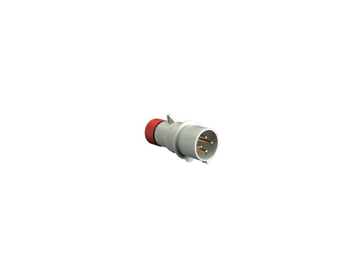 CEE Stecker 3P+E  32A/400V rot