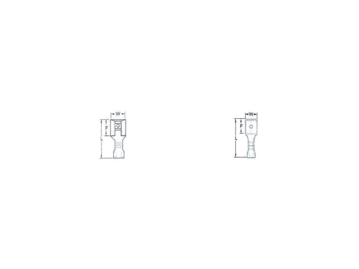 Languette mâle 0,5-1,50mm² Cu nu 6,3x0,8