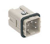 Inserts mâles 4 pôles 10A/400V - par lame de pression