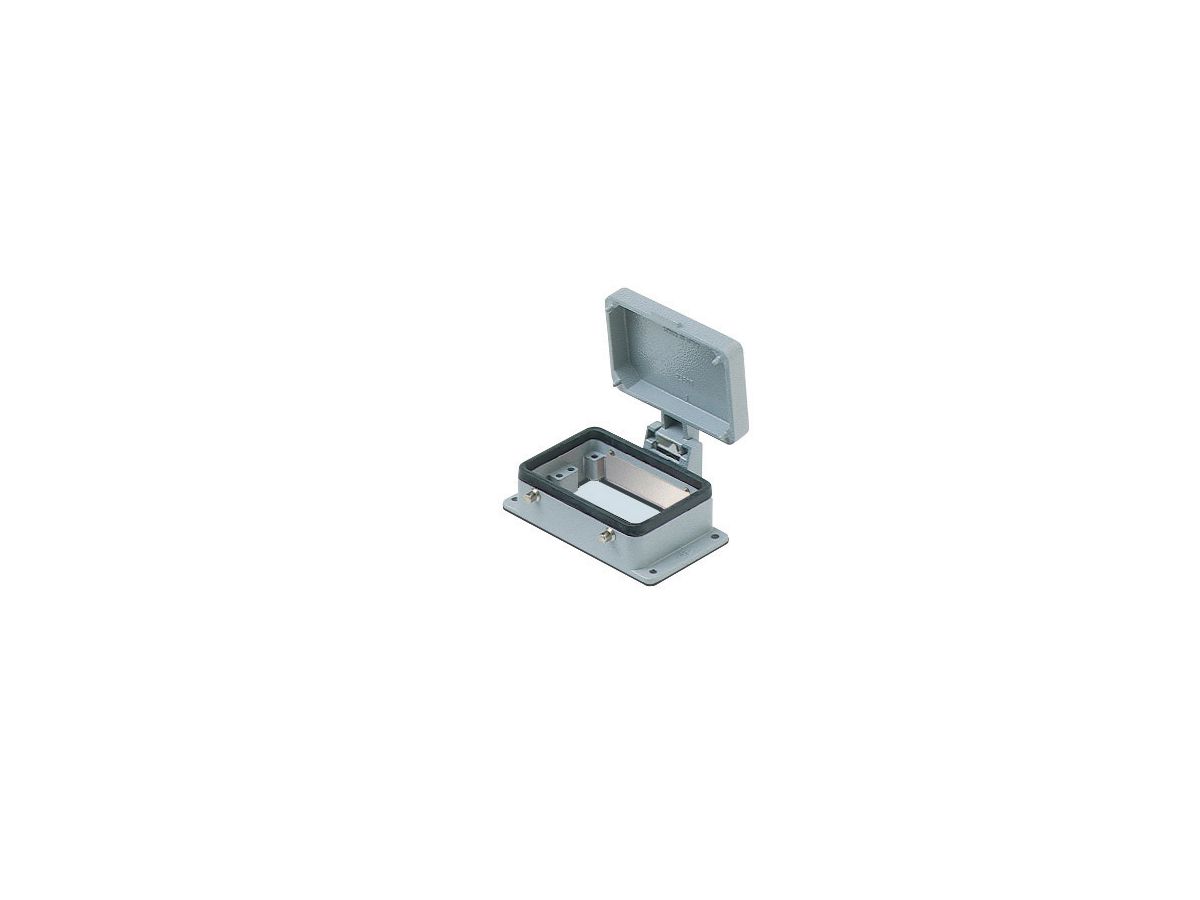 Anbaugehause für 2 Bügel - mit Klappdeckel, 66x40mm