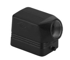 Capots avec 2 pivots sortie latérale - M25, 44x27mm, noir LS