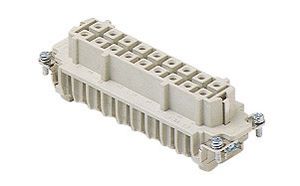 Inserts femelles 16 pôles+2 contacts aux - à visser  16A/690V
