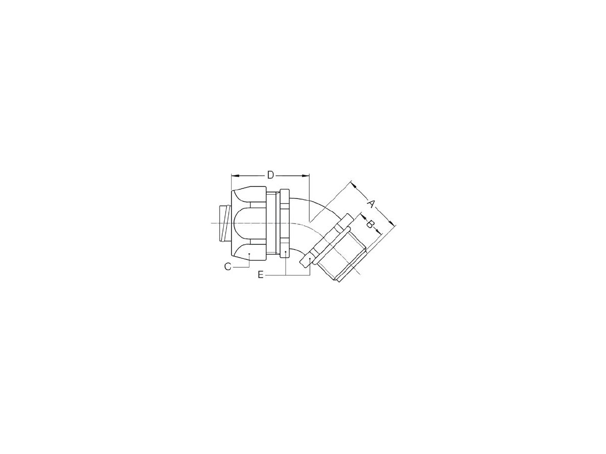 Vollprotec LA Raccord 45°  M50 ->1 1/2" - IP67