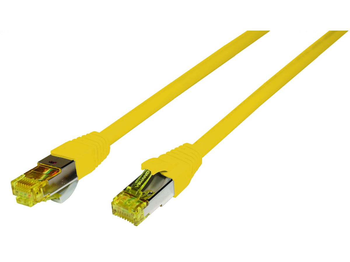 Patchcord Cat 6a S/FTP LSOH 1,0m gelb - 4x2xAWG26/7 RJ45-RJ45 UL-certified