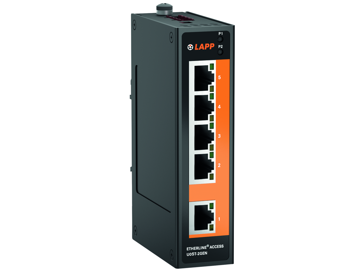 ETHERLINE ACCESS U PoE Switch Unmanaged - 5xRJ45 montage sur rail DIN