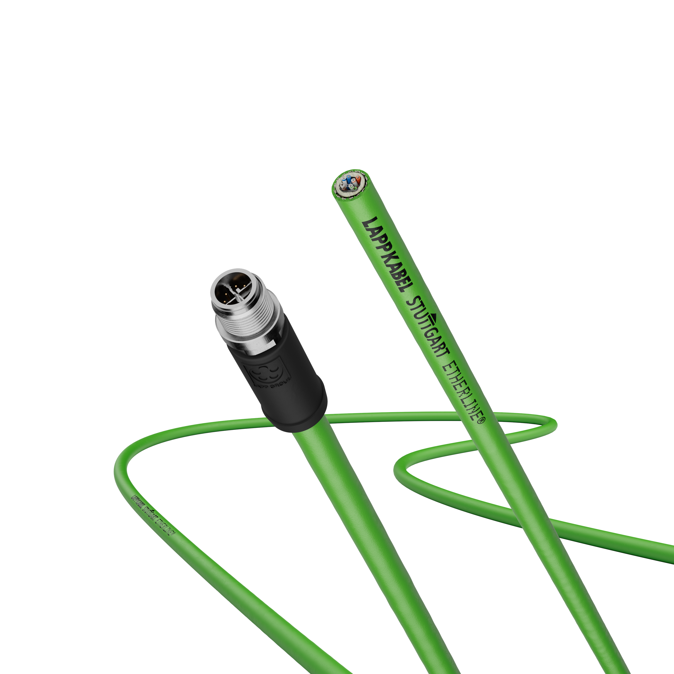 Cat.6 Ind. Eth. 4 pair M12 PUR