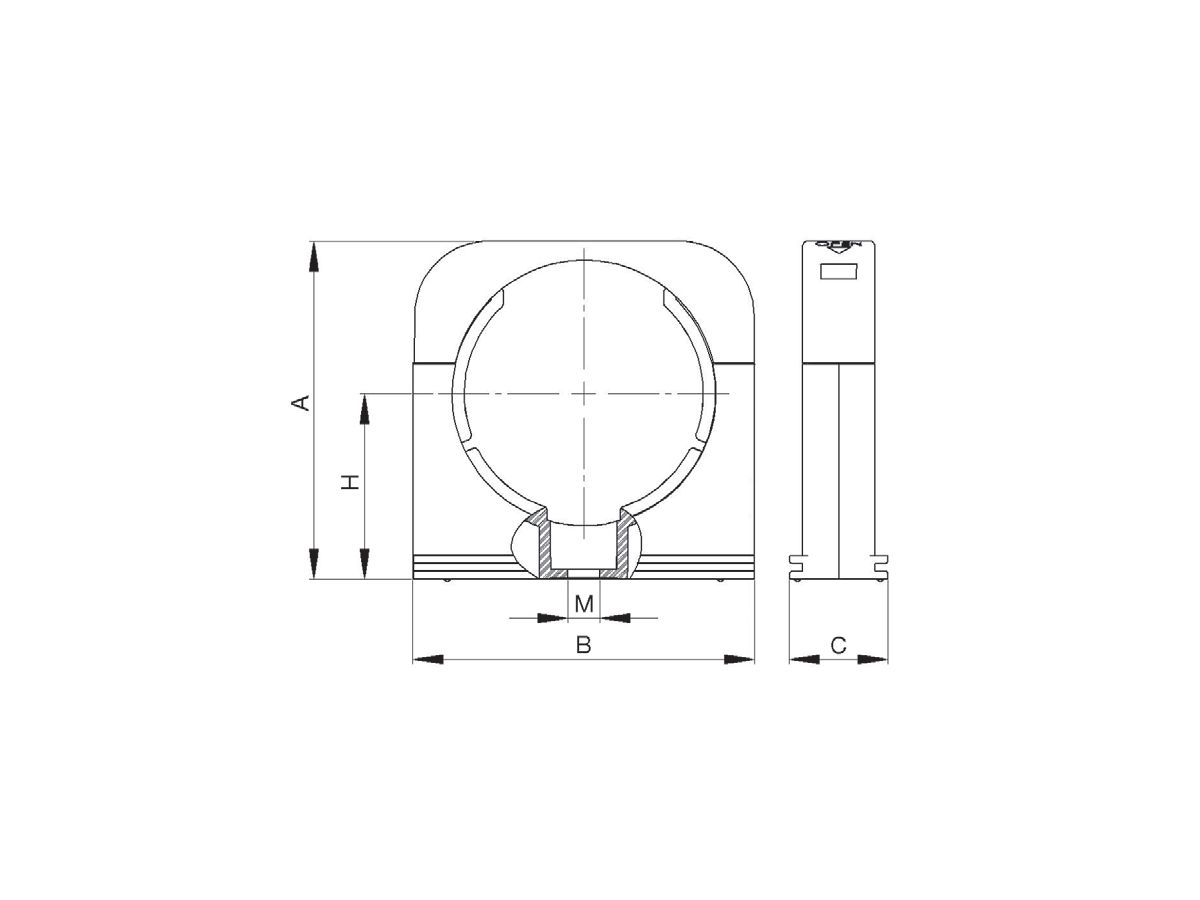 Halteclip SWL 12 schwarz - VE 100Stk