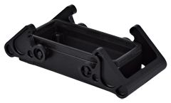 Embases encastrées avec 2 leviers - 77x27mm, noir LS