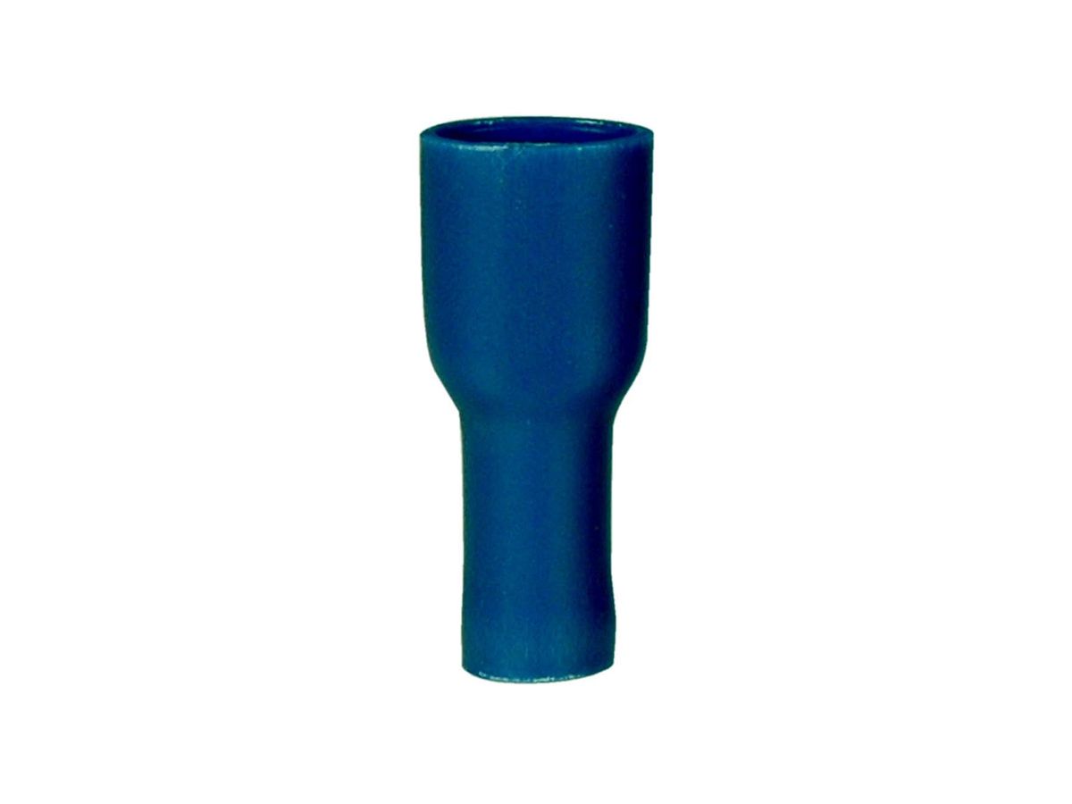 FLACHSTECKHÜLSE 4,8X0,8 BLAU ISOLIERT