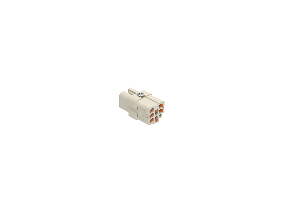 Buchseneinsatz, 7P+PE, 10A, 250V, 21x21