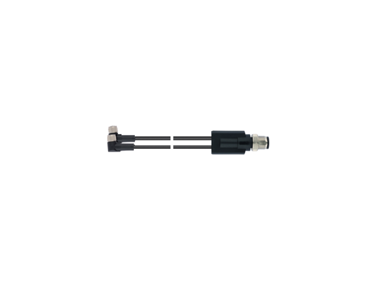 UNITRONIC SENSOR M12Y-M12 3P PUR 0,3m - M12 2xFemale 90°M12