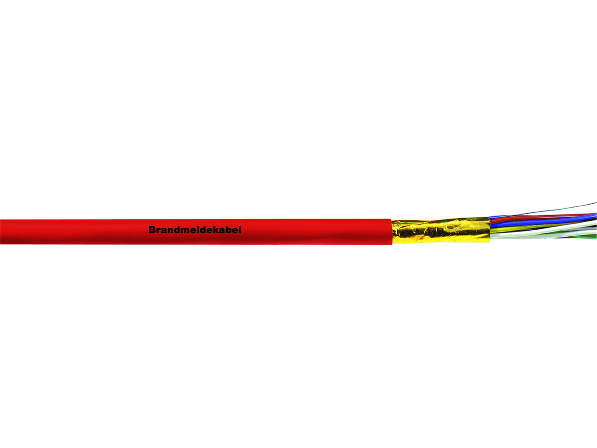 (J)-Y(ST)Y...LG 1X2X0,8 BMK - Brandmeldekabel feuerrot (RAL 3000) Eca