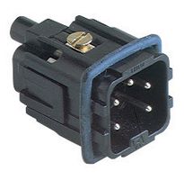 Stifteinnsatz  4pol  10A/250V - Schraub.  schwarz