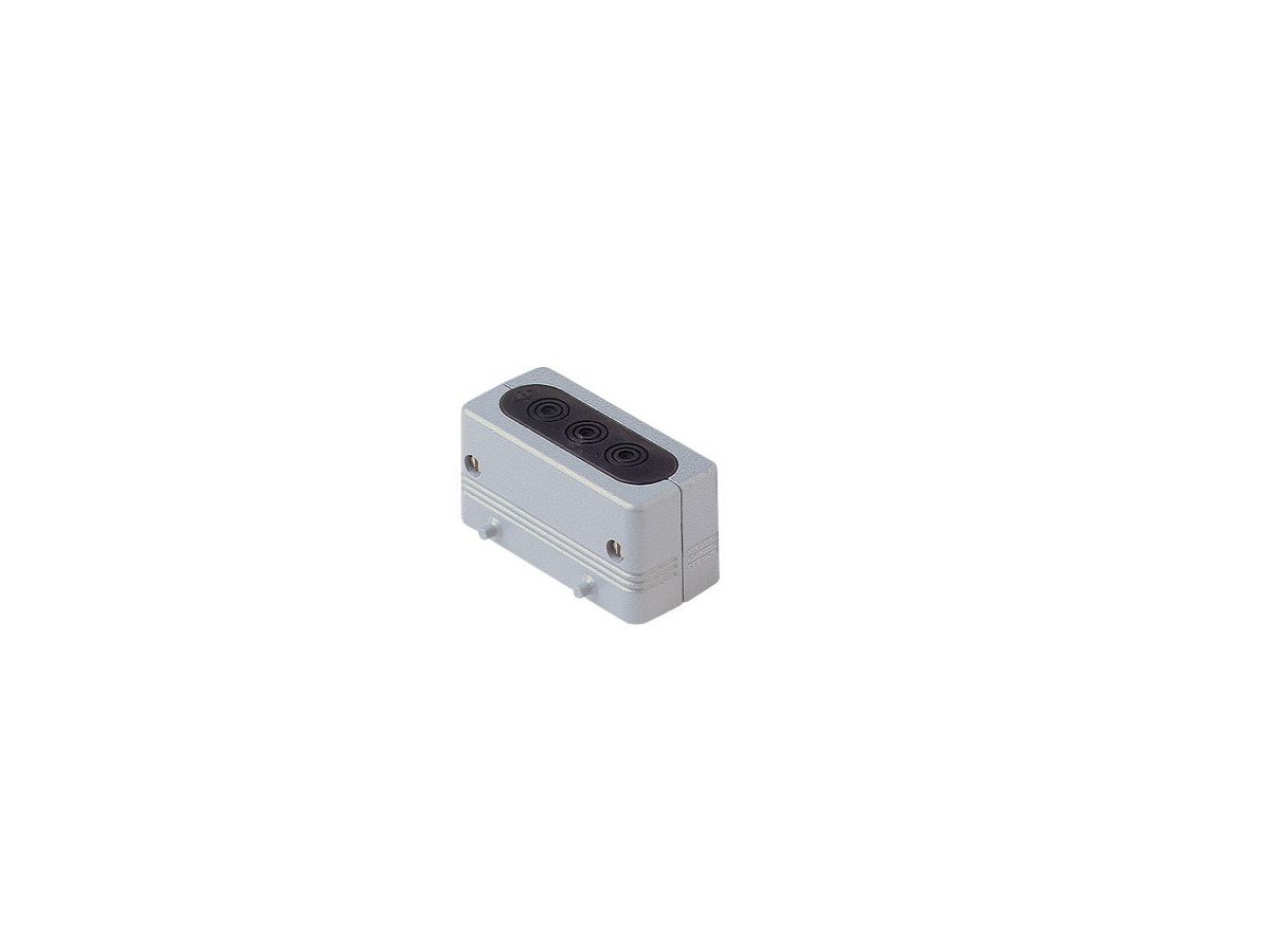 Tüllengehäuse für 2 Bügel,für 3 Ausgänge - 77x27mm