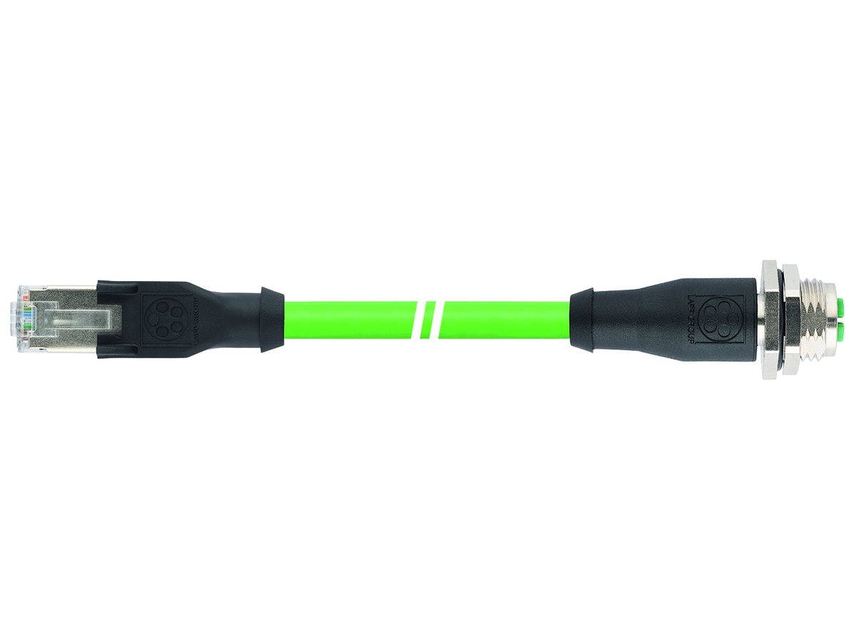 Cat.6 Ind. Eth. 4 pair M12 PUR