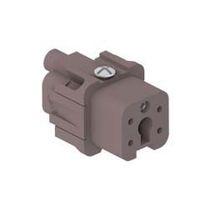 Buchseneinsatz 4polig+PE 10A- 230/400V - Ausführung bis 180°C rot, 21x21mm
