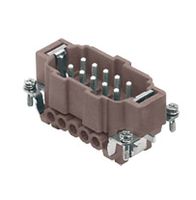 Insert mâle 10pôles jusqu'à 180°C - à visser,  16A/500