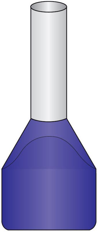ZWILLINGSADERENDHÜLSE 2X2,5 BL