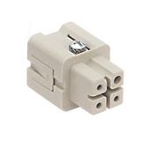 Inserts femelles 3 pôles 10A/400V - par lame de pression