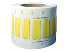 marqueur rétractable 12.7/4.0 (1) - jaune, rouleaux à 500pcs, 50mm