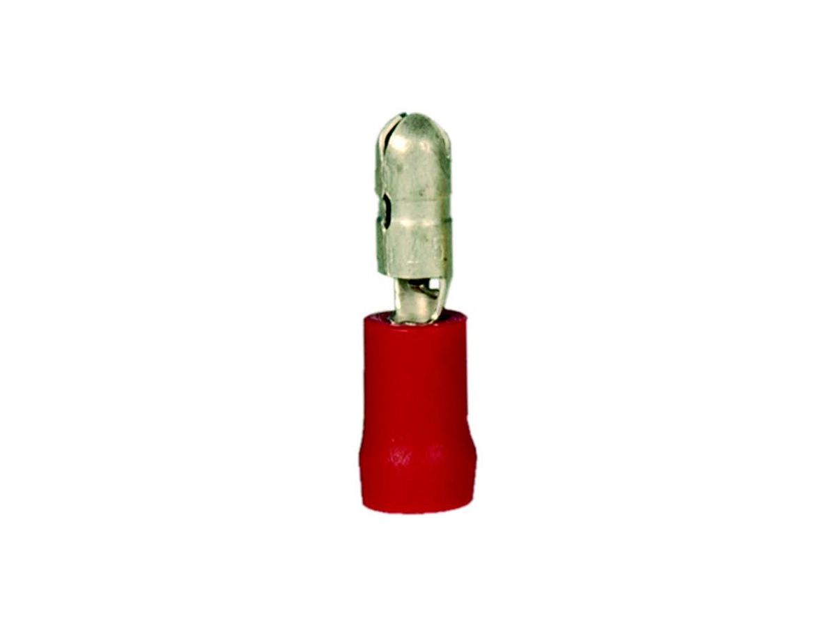 Fiche cylindrique mâle rouge - 63110010